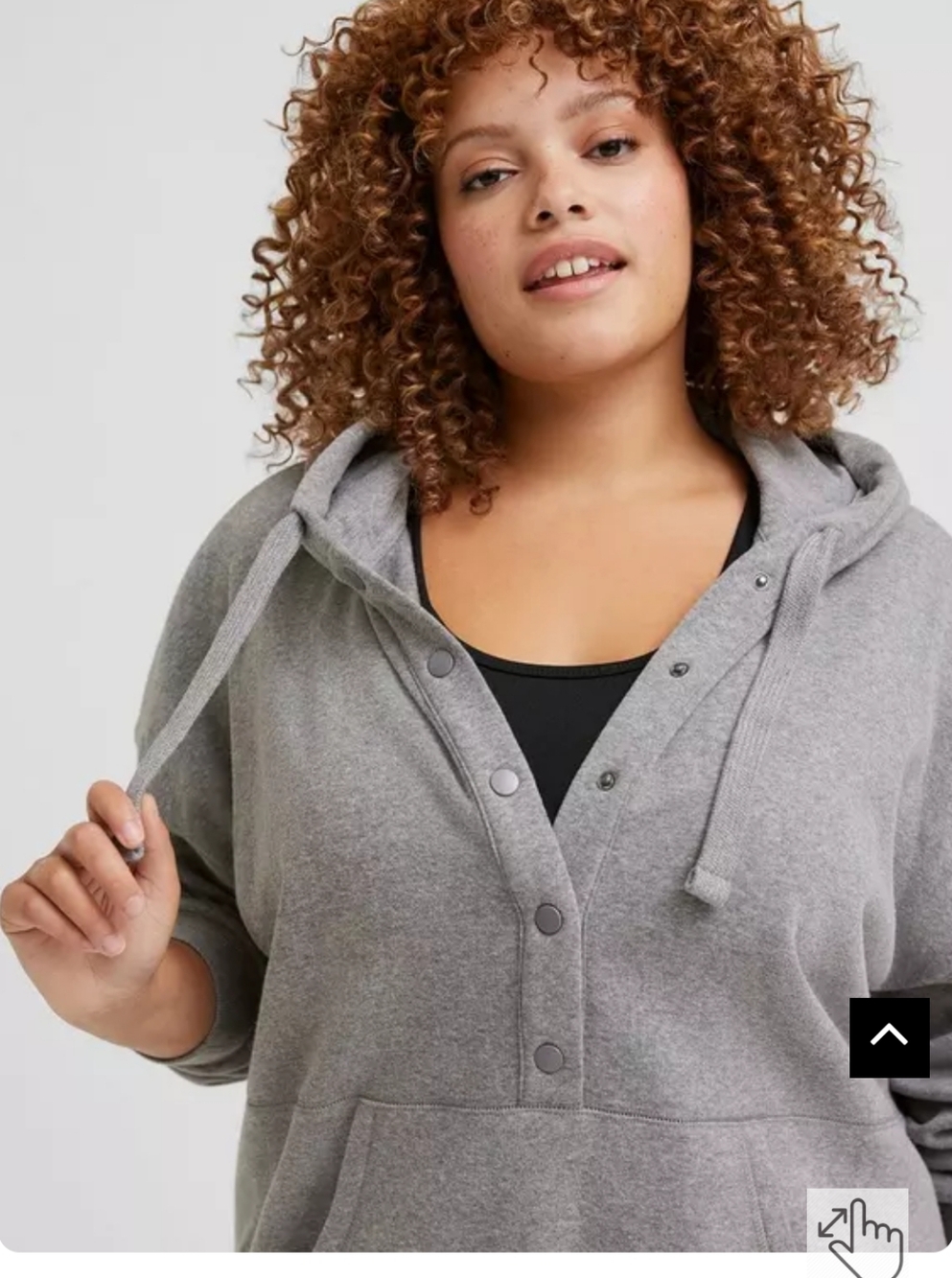 TORRID Cozy Fleece Snap Button Relaxed Hoodie - Size 3XL - Picture 2 of 9